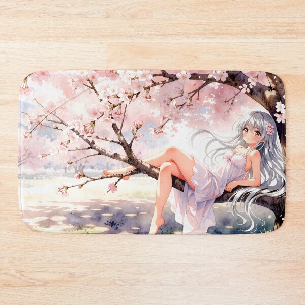 Item preview, Beneath the Sakura Tree – Dreamy Watercolor Anime Art designed and sold by AetheraVI.