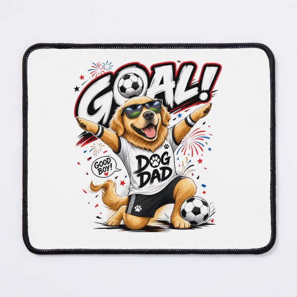 Item preview, Goal! Funny Golden Retriever Dog Dad World Cup Kawaii designed and sold by Ashley critters.