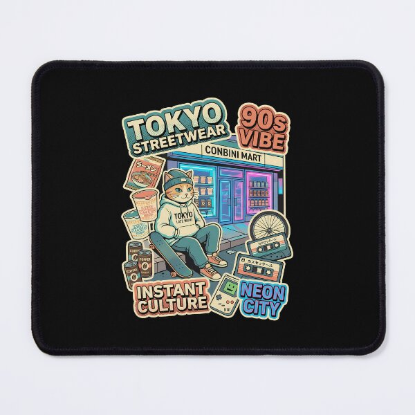 Item preview, Tokyo Konbini Nights – 90s Japanese Streetwear Convenience Store Mascot Design designed and sold by DesignDoodleArt.