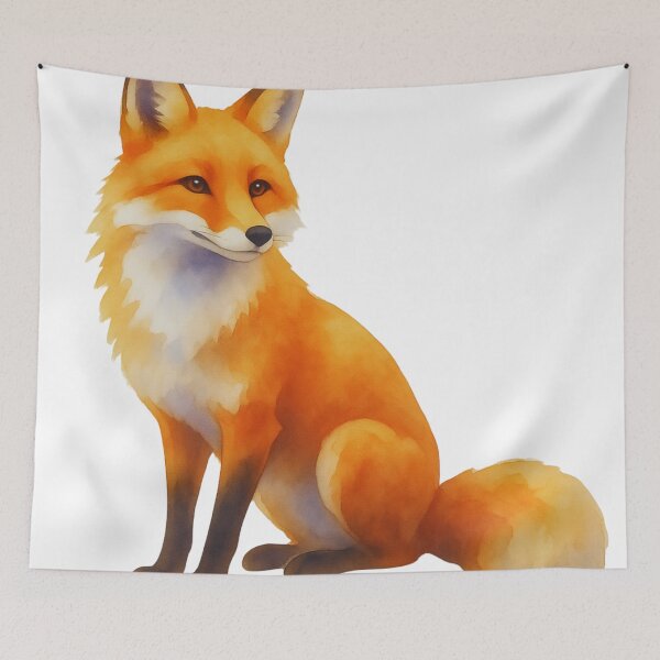 Item preview, Elegant Fox with a Soft Watercolor Style. designed and sold by MissYouONLY.