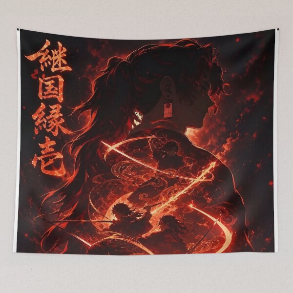 Item preview, Yoriichi Tsugikuni Crimson Flame | Demon Slayer Epic Samurai Anime Art Poster designed and sold by Dyan4.