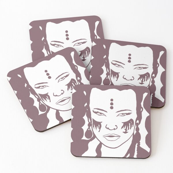 Item preview, drawing portrait of a woman with braids designed and sold by GENEST-V.