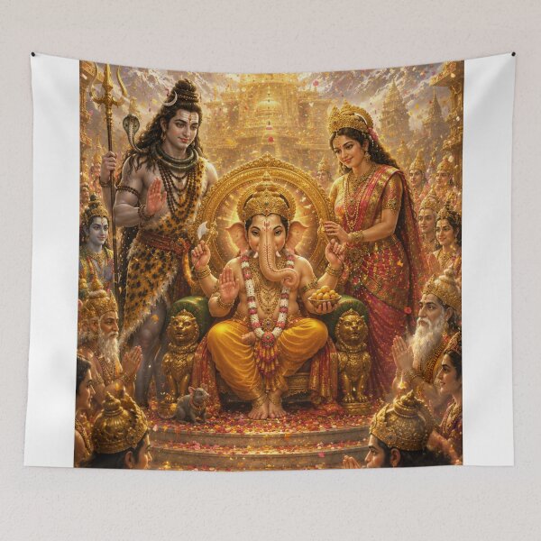Item preview, Ganesha Birth Story Series – Coronation of Lord Ganesha, Remover of Obstacles designed and sold by Homyar.