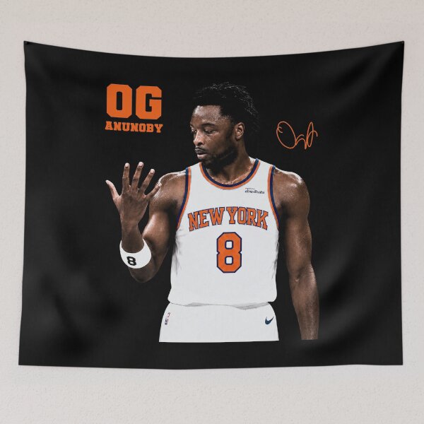 Item preview, OG Anunoby, Jalen Brunson, New York Knicks 2026 World Champions, Jalen Brunson Josh Hart OG Anunoby KAT Karl-Anthony Towns Orange - New York Knicks designed and sold by MoodPuppyLab.
