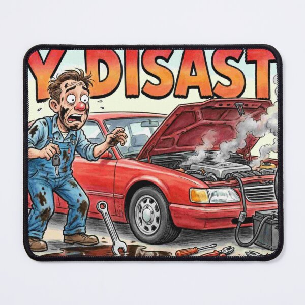 Item preview, DIY Disaster - Car Repair Fail Funny Cartoon designed and sold by Petringo.