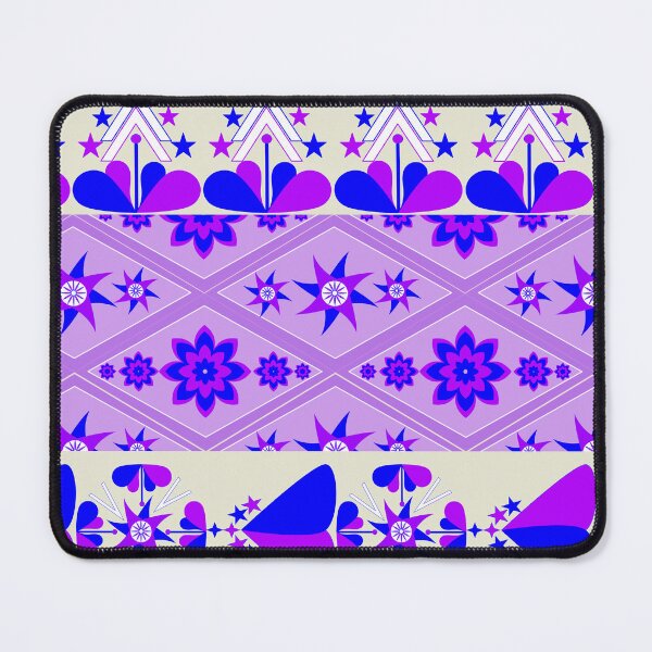 Item preview, Violet Star Blossom Seamless Folk Art Geometric Pattern Background designed and sold by Ei-Ei.