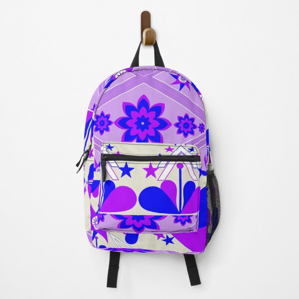 Item preview, Violet Star Blossom Seamless Folk Art Geometric Pattern Background designed and sold by Ei-Ei.