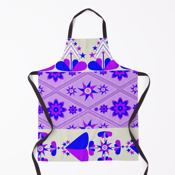 Item preview, Violet Star Blossom Seamless Folk Art Geometric Pattern Background designed and sold by Ei-Ei.