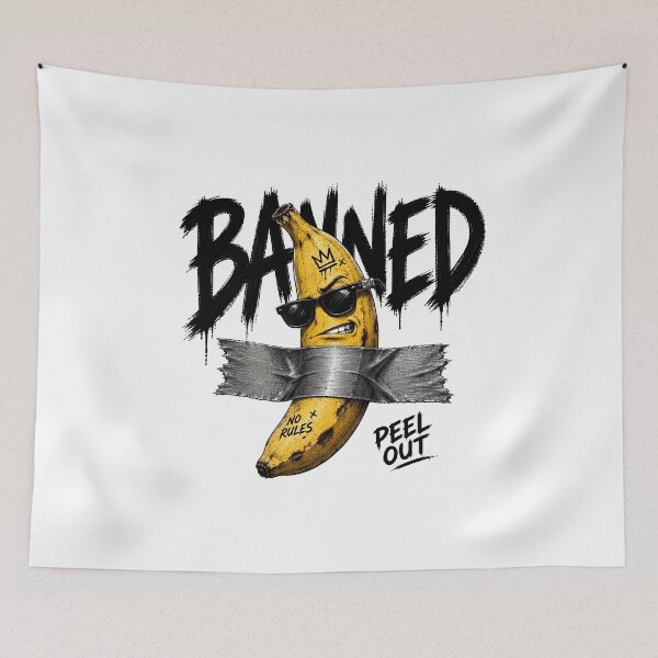 Item preview, Banned Street Art Banana designed and sold by olosra.