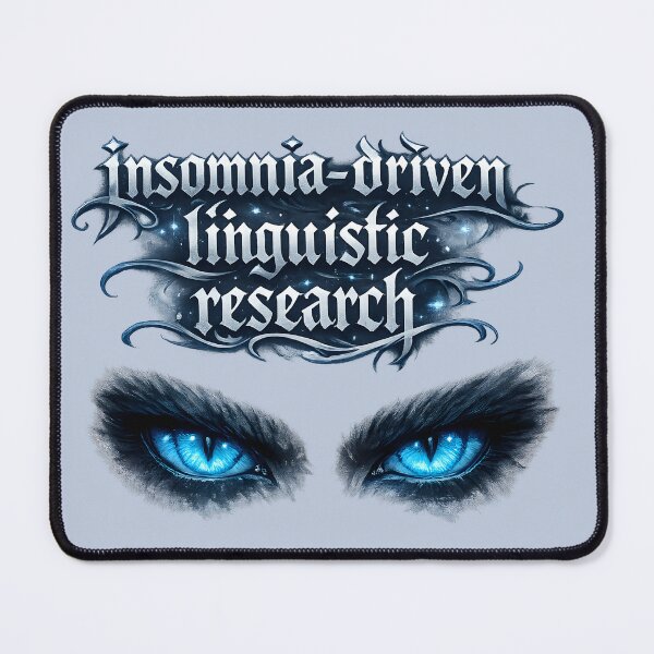 Item preview, Insomnia-Driven Linguistic Research – Gothic Linguistics Design designed and sold by Nerd Romance Café.