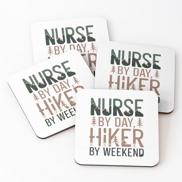 Item preview, NURSE BY DAY, HIKER BY WEEKEND Typography Shirt designed and sold by Inklyst.