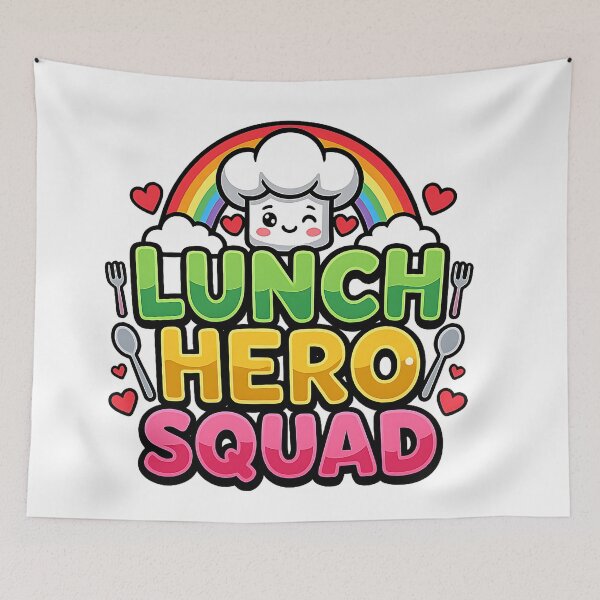 Item preview, cafeteria worker school lunch hero squad designed and sold by ArtDesignTp.