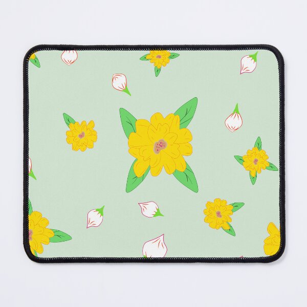 Item preview, Yellow Floral Seamless Pattern with Blooming Flowers and Buds designed and sold by Ei-Ei.