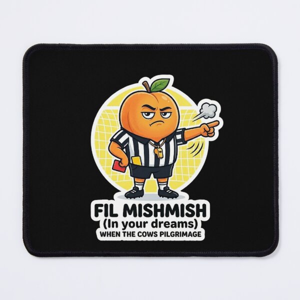 Item preview, Fil Mishmish – Funny Referee Orange Sticker Design designed and sold by RDcollections.