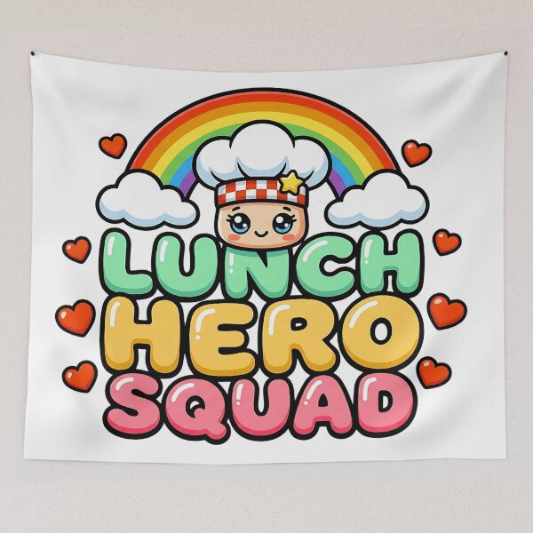 Item preview, funny school lunch hero squad crew hero designed and sold by ArtDesignTp.