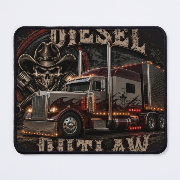 Item preview, Diesel Outlaw – Chrome Rebel Semi Truck | Big Rig Trucker Shirt designed and sold by Diesel outlaw .