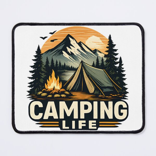 Item preview, Camping Life Mountain Adventure Shirt designed and sold by CreativeMindsetLab.
