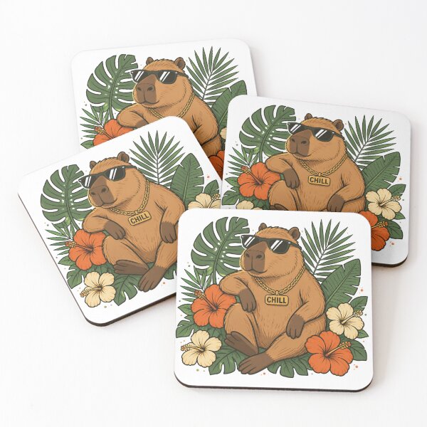 Item preview, Chill Capybara Relaxing Animal Illustration designed and sold by Girlsale.