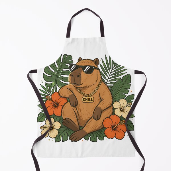 Item preview, Chill Capybara Relaxing Animal Illustration designed and sold by Girlsale.