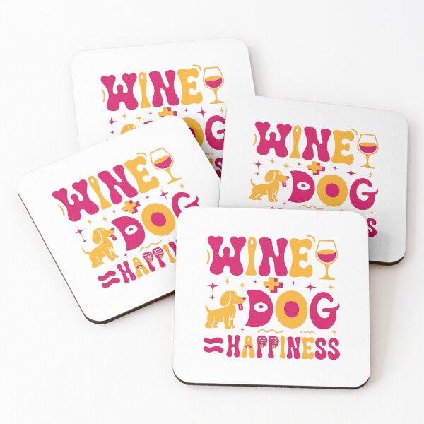 Item preview, WINE + DOG = HAPPINESS - Fun Typography for Dog Moms designed and sold by Inklyst.