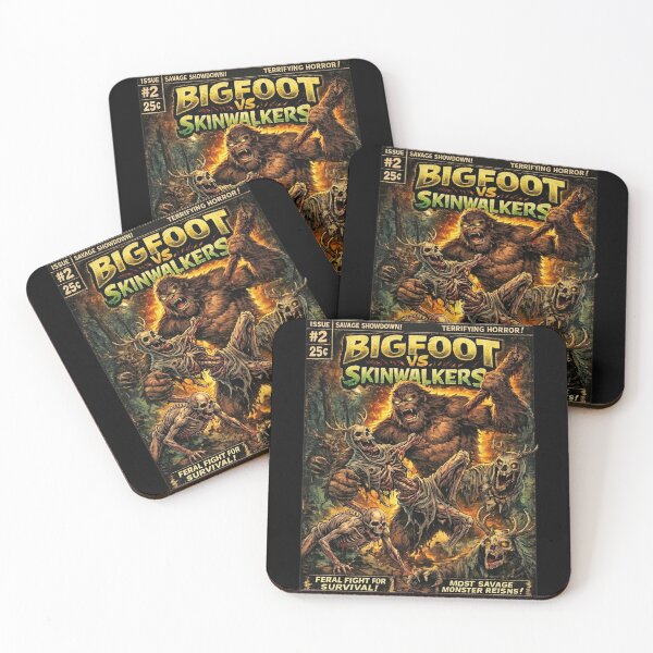 Item preview, Bigfoot vs Skinwalkers – Issue #2 Retro Horror Sci-Fi Comic Cover designed and sold by redsharkuk.