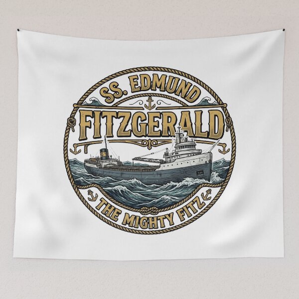 Item preview, mighty fitz great lakes ship history designed and sold by ArtDesignTp.