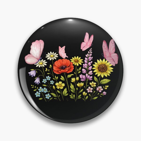 Item preview, Colorful Wildflower Garden with Butterflies designed and sold by madebysiwa.