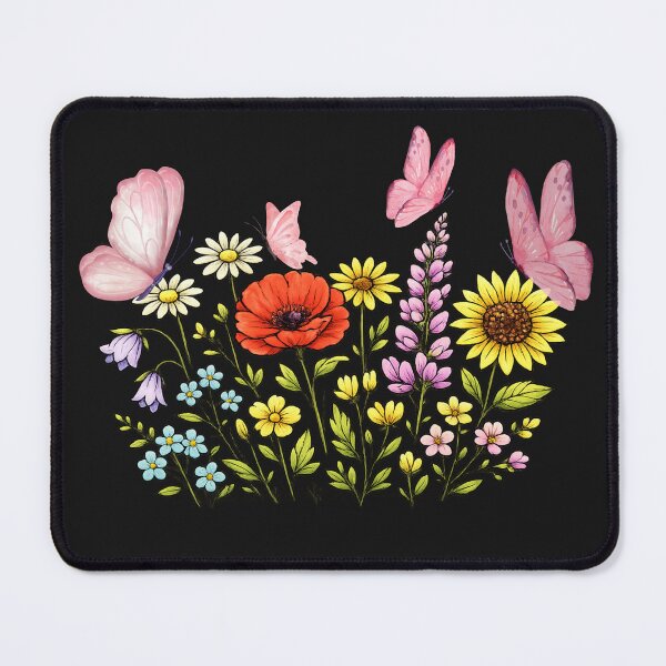 Item preview, Colorful Wildflower Garden with Butterflies designed and sold by madebysiwa.