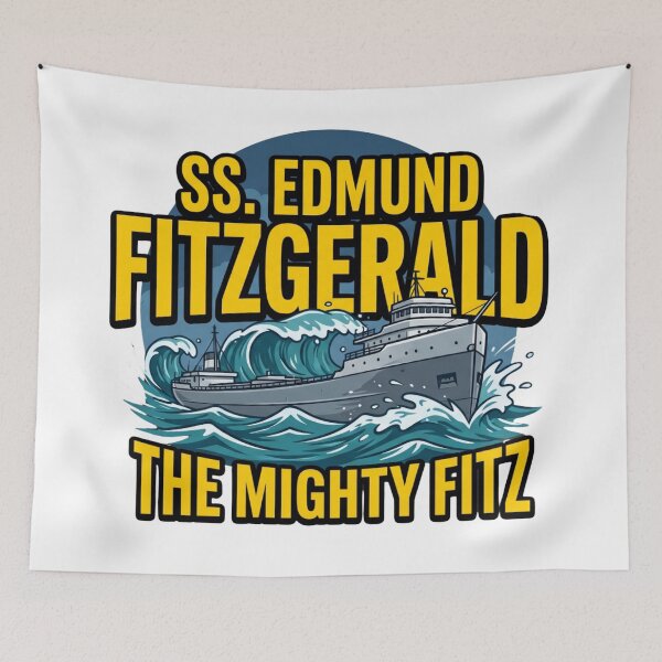 Item preview, lake superior freighter heritage art mighty fitz designed and sold by ArtDesignTp.