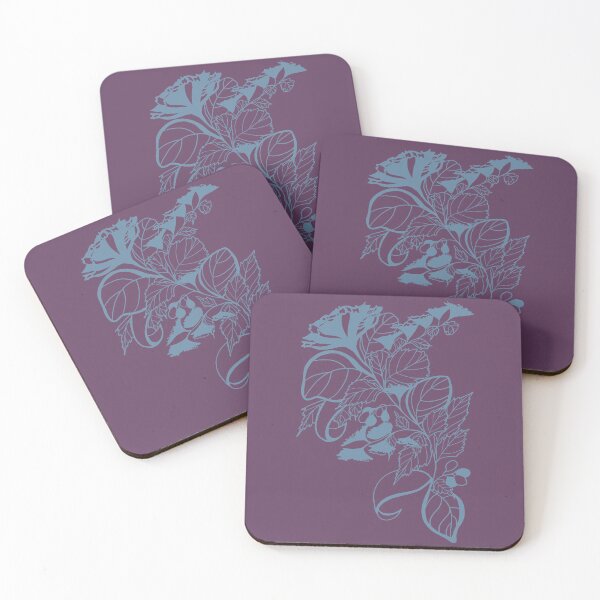 Item preview, branch of an imaginary blue flower designed and sold by GENEST-V.