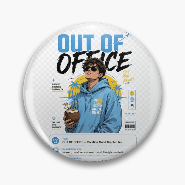 Item preview, Out of Office-Vacation Mood Graphic Tee designed and sold by designsvetlana1.