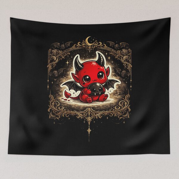 Item preview, Cute Devil Baby Sticker | Kawaii Gothic Demon Art | Spooky Cute Alternative Aesthetic designed and sold by yofeustore.