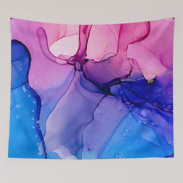 Item preview, Blue and pink Flowing Abstract Painting designed and sold by Differenceee.