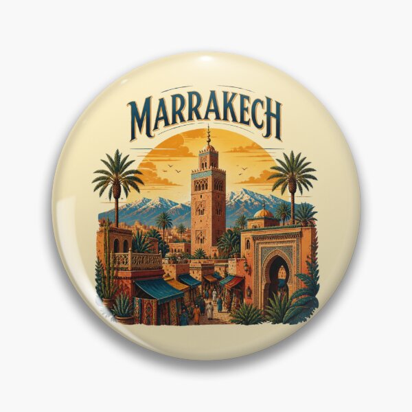 Item preview, Marrakech Sunset Skyline – Moroccan Travel Art designed and sold by ABLAT-CREATIONS.
