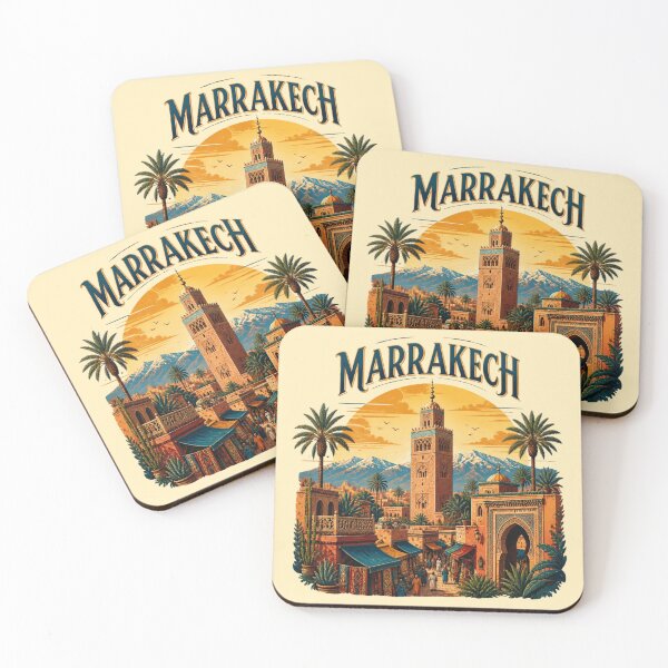 Item preview, Marrakech Sunset Skyline – Moroccan Travel Art designed and sold by ABLAT-CREATIONS.