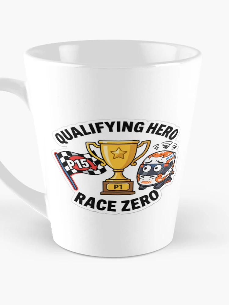 Thumbnail 3 of 4, Coffee Mug, Qualifying Hero - Sim Racing Humor designed and sold by GarageGraphics.