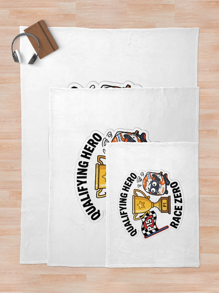Thumbnail 5 of 6, Throw Blanket, Qualifying Hero - Sim Racing Humor designed and sold by GarageGraphics.