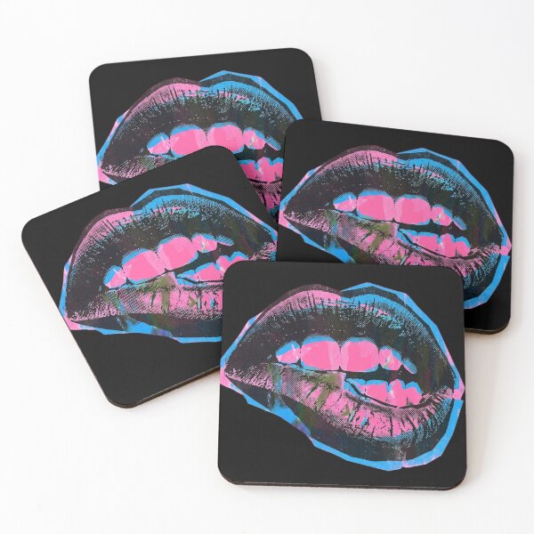 Item preview, Glitch Lips - Vaporwave Risograph Mouth designed and sold by FoxLab Studio.