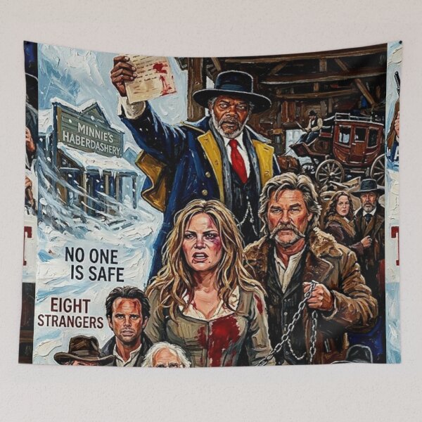 Item preview, Minnie’s Haberdashery: A Cold, Bloody Welcome – The Hateful Eight Fine Art Print designed and sold by Art's Diner.