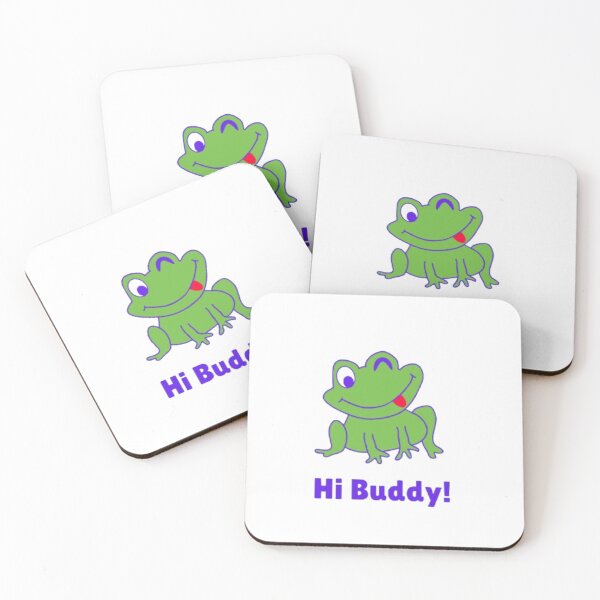 Item preview, Happy Green Frog Saying Hi Buddy designed and sold by DAILYNEEDSS.
