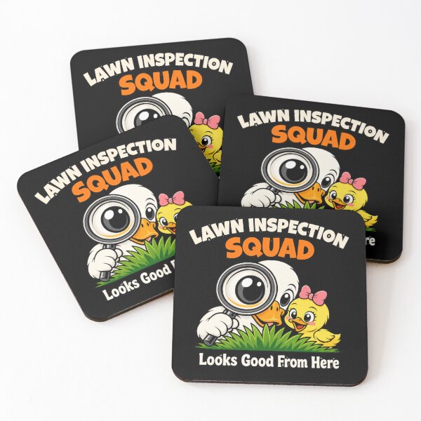 Item preview, Funny Goose Lawn Inspection Squad Dad And Duckling Yard Work Gift designed and sold by Fangtasia77.