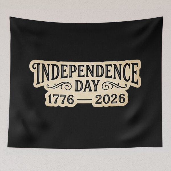 Item preview, Vintage 1776 to 2026 Independence Day US Semiquincentennial Typography designed and sold by DarkOriginArts.