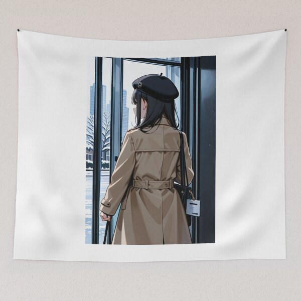 Aperçu de l'œuvre Mode - Trench beige Stride Woman créée et vendue par AnimeShin.