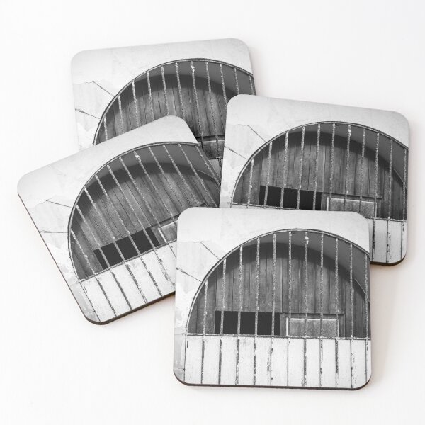 Item preview, Aged Arched Gate With Vertical Bars And Weathered Wall In Black And White designed and sold by Nmallia.