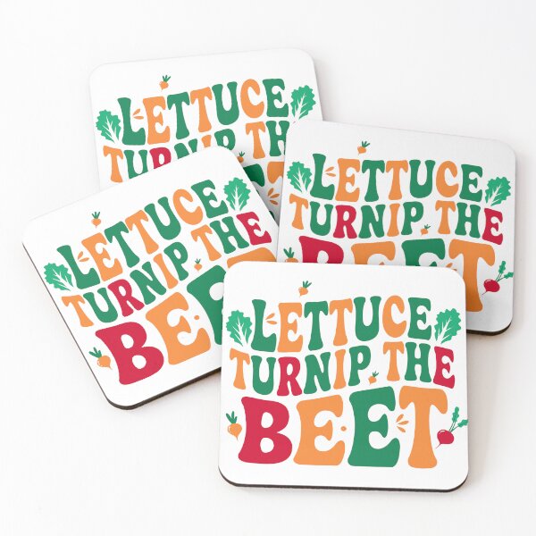 Item preview, LETTUCE TURNIP THE BEET - Playful Vegan Typography Design designed and sold by Inklyst.