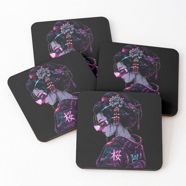 Item preview, Cyber Sakura — Neon Geisha of Neo-Tokyo designed and sold by kummo-0319.
