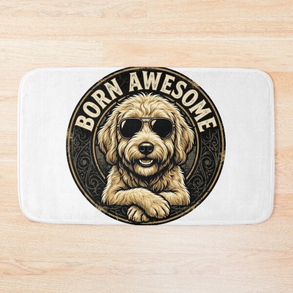 Item preview, Born Awesome Goldendoodle Dog Lover Shirt | Cool Dog Vintage Graphic Tee designed and sold by SOFWIN.