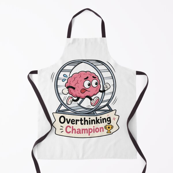 Item preview, Overthinking Champion – Funny Brain Hamster Wheel Sticker designed and sold by Rosa Studio.