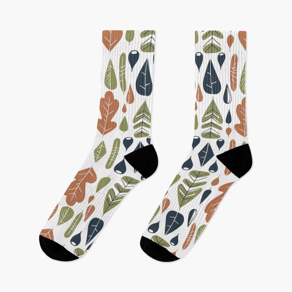 Item preview, Retro Mid Century Modern Autumn Leaves Pattern designed and sold by Nikola Dio.