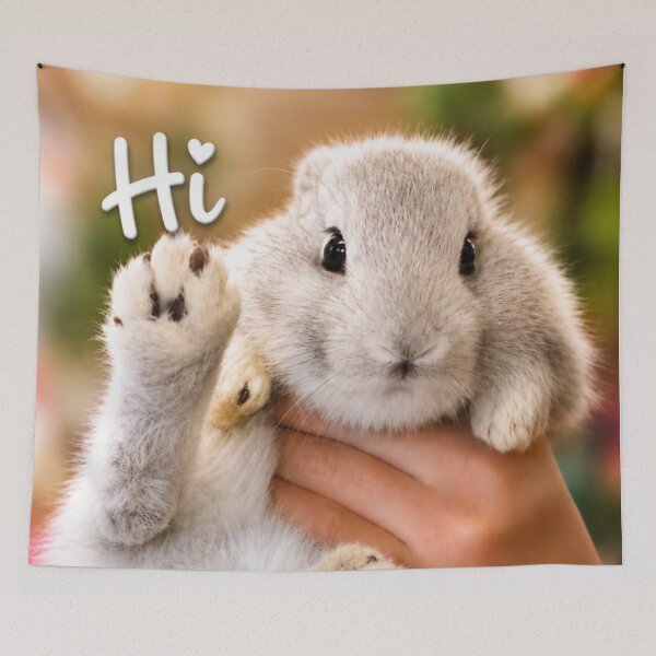Item preview, Cute Bunny Wave - Hi designed and sold by Kimberly Palmer.
